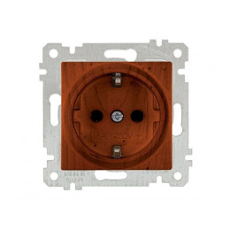 Розетка 1-ая (скрытая, без рамки, с/з) вишня, RITA, MUTLUSAN