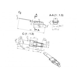 Замок накидной 130 мм, белый цинк STARFIX