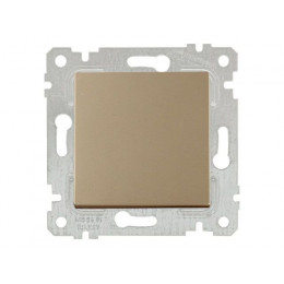 Выключатель 1-клав. (скрытый, без рамки, пруж. зажим) золото, RITA, MUTLUSAN