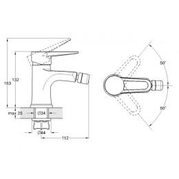 Смеситель для биде D35-C, серия 400 ECONOCE