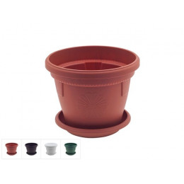 Кашпо с поддоном Gerber (Гербера) d-30 cм, DRINA