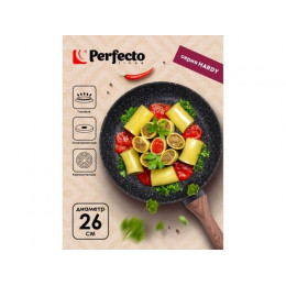 Сковорода ф 26х5.3 см, алюм., антиприг. покр., серия Hardy, PERFECTO LINEA