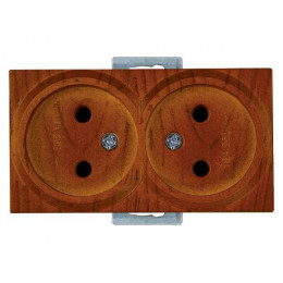 Розетка 2-ая (скрытая, б/з) вишня, RITA, MUTLUSAN