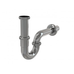 Сифон для умывальника DN32, U-форма с накидной гайкой 5/4", металл, Alcaplast