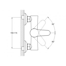 Смеситель для душа D35-A, серия 400 ECONOCE