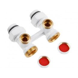 Клапан прямой вентильный 3/4" нар. для радиатора (мультифлекс), Белый, AV Engineering (инд. упак.)