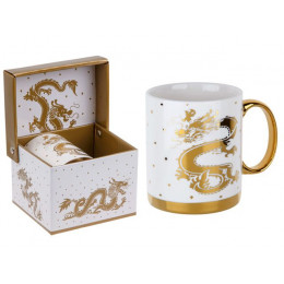 Кружка керамическая, в кор., 360 мл., GOLDEN DRAGON-2, PERFECTO LINEA