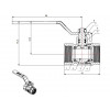 Кран шаровый 1/2" вн.-вн. ручка PN30, AV Engineering