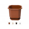 Кашпо с поддоном 12х12х13 cм, DRINA