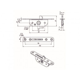 Завертка врезная ЗР-2, цинк STARFIX