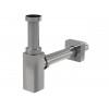 Сифон для умывальника D32 DESIGN, цельнометаллический, квадратный Alcaplast