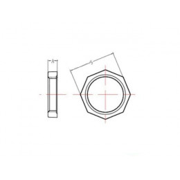 Контргайка 1 1/2" чугун оцинк., AV Engineering