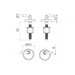 Крепеж для сиденья унитаза Alfa, AV Engineering