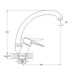 Смеситель для кухни D35-A, серия 400 ECONOCE