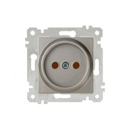 Розетка 1-ая (скрытая, без рамки, б/з, шторки) титан, RITA, MUTLUSAN