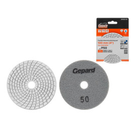 Алмазный гибкий шлифкруг "Черепашка" 100мм P50 мокр. GEPARD (GP5022-50)