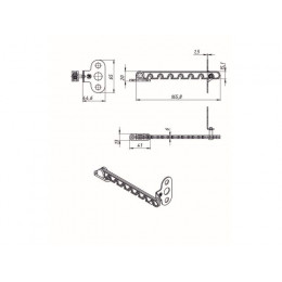 Ограничитель открывания окна 165мм STARFIX