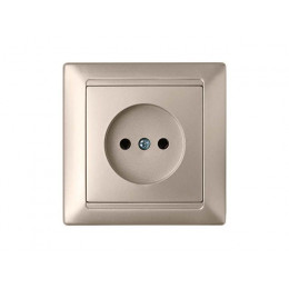 Розетка 1-ая (скрытая, б/з) шампань, Стиль, Bylectrica