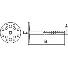 Дюбель для теплоизоляции 10х90 мм с пласт. гвоздем (20 шт в карт. уп.) STARFIX