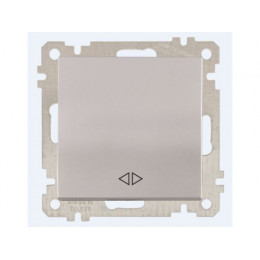 Выключатель промежуточный многопозиционный (скрытый, без рамки, пруж. зажим) серебро, DARIA, MUTLUSA