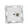 Розетка компьютерная 1xRJ45 (Cat5e, скрытая, без рамки) белая, RITA, MUTLUSAN