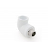 Колено ПП комб. нар. 25х3/4", бел. РТП