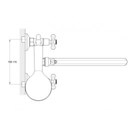 Смеситель для ванны вентильный (тип I), серия 410 ECONOCE