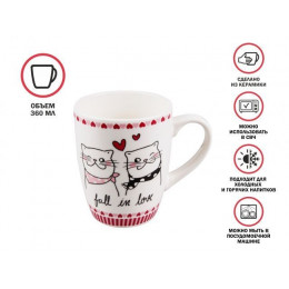 Кружка керамическая, 360 мл., LOVE KITTY-3, PERFECTO LINEA