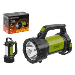 Фонарь светодиодный аккум. 3Вт+3Вт (зел.) ЮПИТЕР