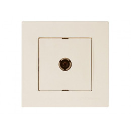 Розетка ТВ (переходная, скрытая) кремовая, RITA, MUTLUSAN