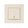 Выключатель проходной 1-клав. (скрытый, пруж. зажим) кремовый, RITA, MUTLUSAN