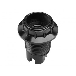 Патрон Е14 карболитовый с кольцом, черный Юпитер