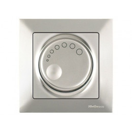 Выключатель поворотный (диммер) (скрытый, винт. зажим, 1000Вт) титан, DARIA, MUTLUSAN