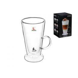 Кружка стеклянная с двойными стенками, 300 мл, серия BAILE, PERFECTO LINEA