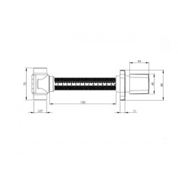 Вентиль запорный регулируемый для скрытого монтажа, BAKIMAY