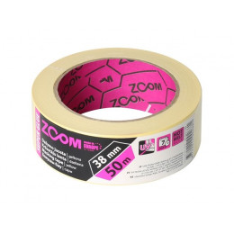 Лента малярная 38ммх50м ZOOM Super glue, желтая