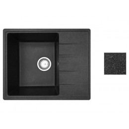 Мойка кухонная из искусственного камня PLATINUM черный 570х465 мм, AV Engineering