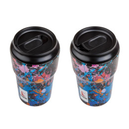 Термокружка, 450 мл, нержавеющая сталь, dark splash, серия 3D, PERFECTO LINEA