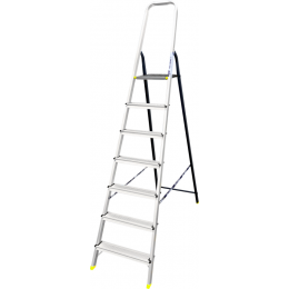Лестница-стремянка Алюмет AMS7807 (40*20, усиленная, 7-и ступ., алюминий/сталь)