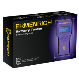 Тестер аккумуляторный Ermenrich Zing AL40 (6-18В, EN 61326-1:2013, 200Ач, фиолетовый)