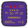 Тестер розетки Ermenrich Zing ST30 (50Гц, 230В, класс перенапряжения III 300В, фиолетовый)