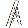 Лестница-стремянка Алюмет MK804P (4-х ступ., сталь, широкая пластиковая ступень)