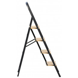 Лестница-стремянка Алюмет MK804P (4-х ступ., сталь, широкая пластиковая ступень)