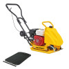 Виброплита SKIPER C90H-WMT (Honda GX160, 5.5лс, пл54х42см, 15кН, 25м/мин, бак/вод, рез ковр, колёса)