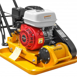 Виброплита SKIPER C120H-W  (Honda GX200, 6.5л.с., плита 58х50см., 20кН, 35м/мин, колёса)