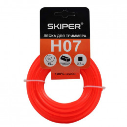 Леска SKIPER H07 (ф 2.7 мм х 15 м квадратн. сеч., оранж.)