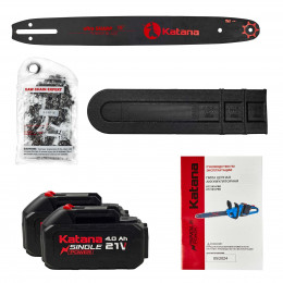Пила цепная аккумуляторная KATANA DT2104-PRO(Бесщет, 42V, 2x4Ah, 40см, 0,375", 1,3мм, 56зв.,бесключ)
