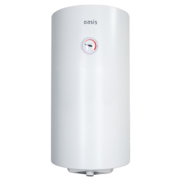 Водонагреватель накопит. Oasis SV-100 (сухой ТЭН, 100л, 1,6кВт, КПД 90%, верт., эмаль, УЗО, 20мм)