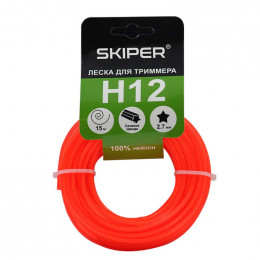 Леска SKIPER H12 (ф 2.7 мм х 15 м "звездочка", оранж.)