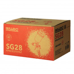 Краскопульт BRADO SG28 (HVLP; 1,4мм; 2-3,5бар;  600мл)